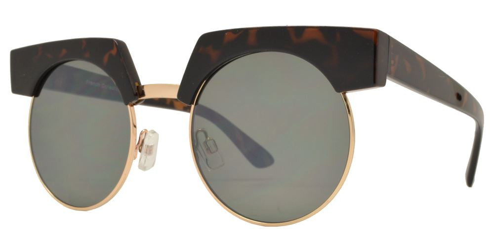 FC 6363 - Extreme Horn Rimmed Round Plastic Sunglasses