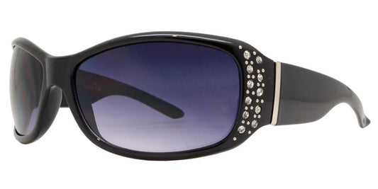 7808 BX - Women's Rectangular Fashion Sunglasses with Rhinestones