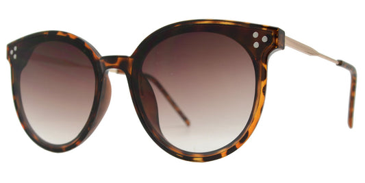 8847 - Round Horn Rimmed Plastic Sunglasses