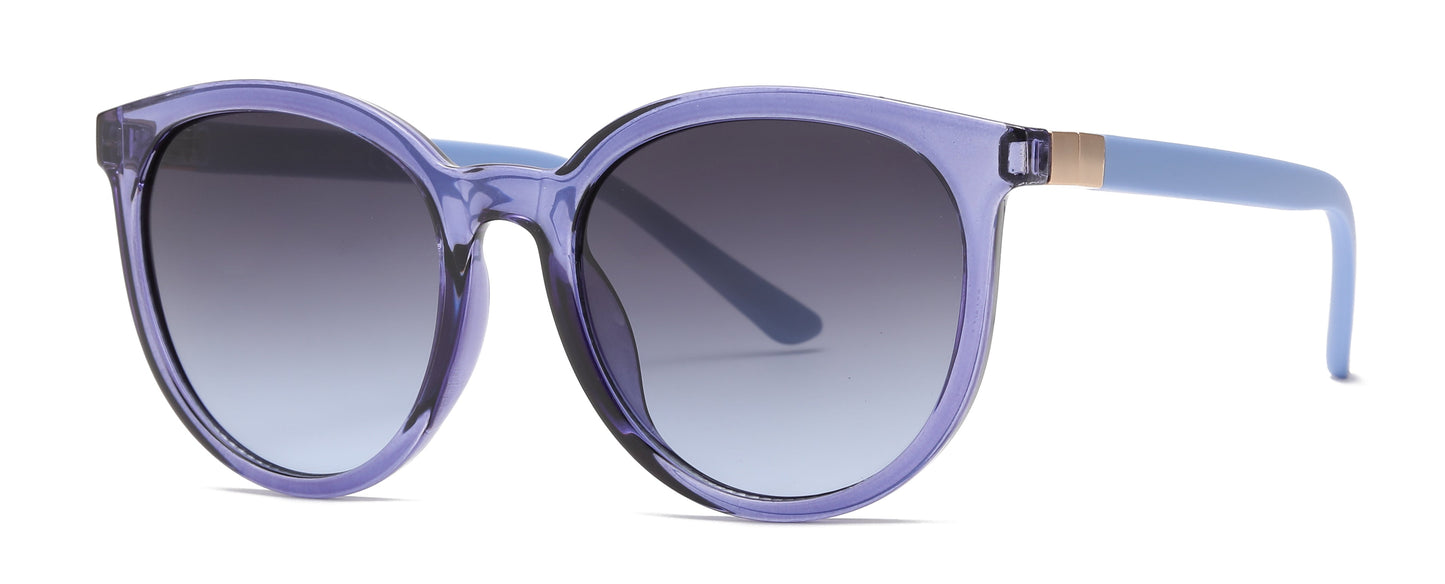 FC 5829 - Round Horn Rimmed Plastic Sunglasses