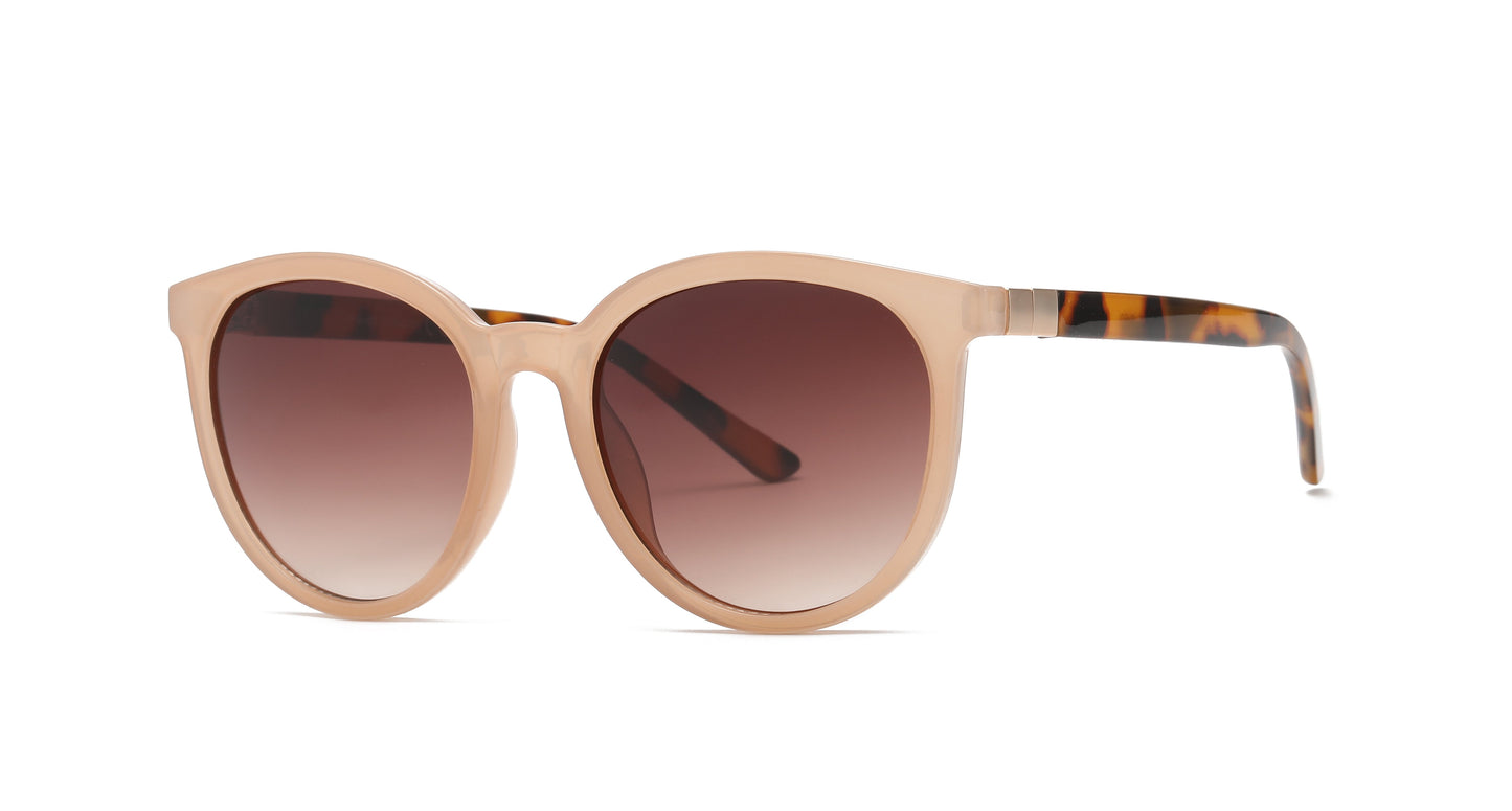 FC 5829 - Round Horn Rimmed Plastic Sunglasses