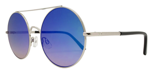 FC 6230 RVC- Flat Lens Round Color Mirror Metal Sunglasses