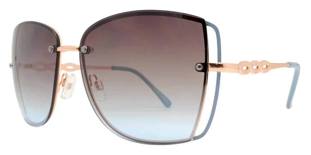 FC 6327 - Rimless Butterfly Women Fashion Metal Sunglasses
