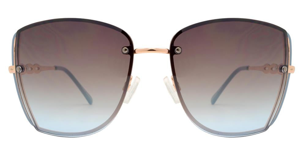 FC 6327 - Rimless Butterfly Women Fashion Metal Sunglasses