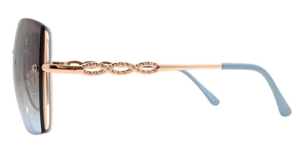 FC 6327 - Rimless Butterfly Women Fashion Metal Sunglasses