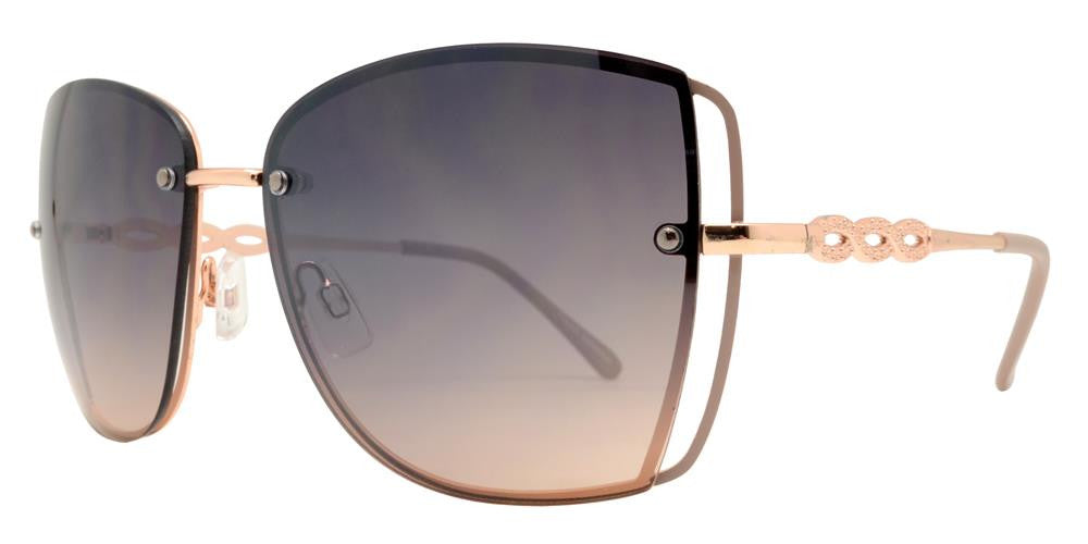 FC 6327 - Rimless Butterfly Women Fashion Metal Sunglasses