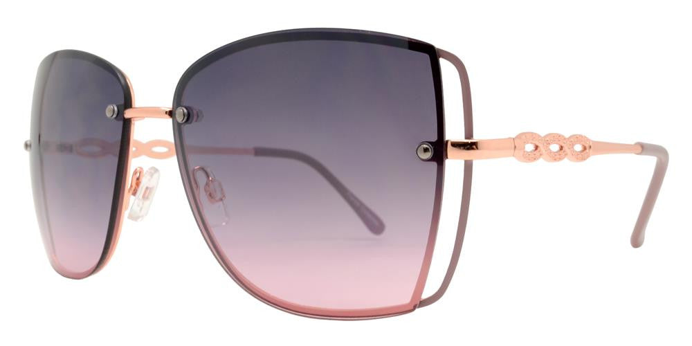 FC 6327 - Rimless Butterfly Women Fashion Metal Sunglasses