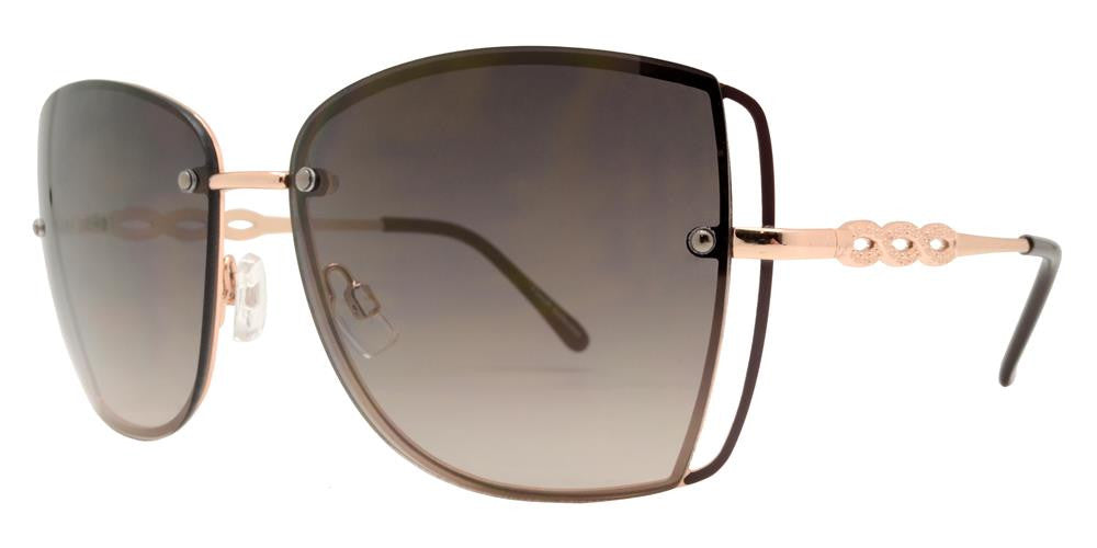 FC 6327 - Rimless Butterfly Women Fashion Metal Sunglasses