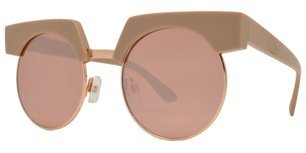 FC 6363 - Extreme Horn Rimmed Round Plastic Sunglasses