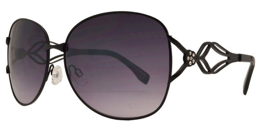 FC 6369 - Women Butterfly with Rhinestone Accent Metal Sunglasses