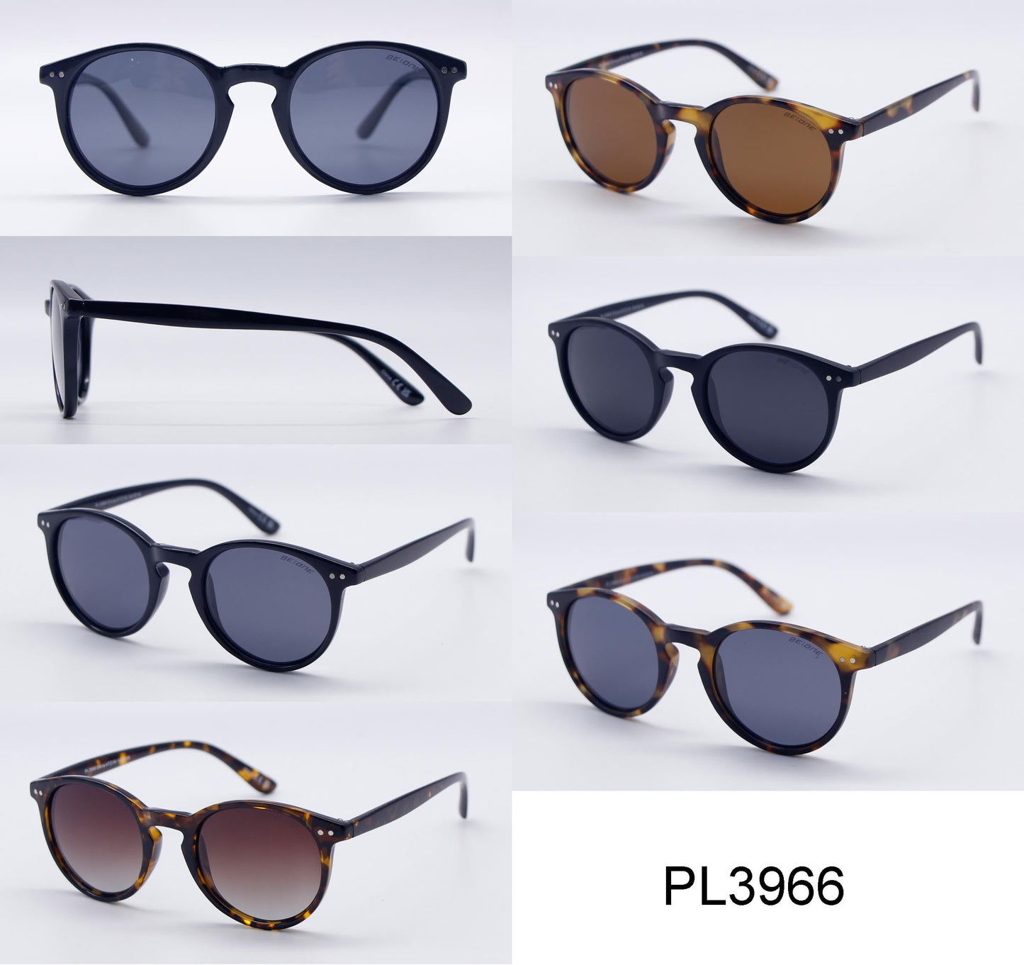PL 3966 - Polarized Round Plastic Sunglasses