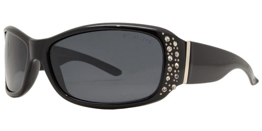 PL 7808 BX - Women's Rectangular Polarized with Metal Accent and Rhinestones